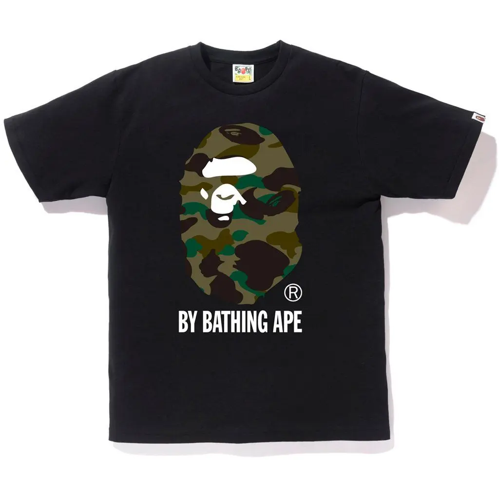 A Bathing Ape ABC By A Bathing Tee - Black/Green Camo Bape