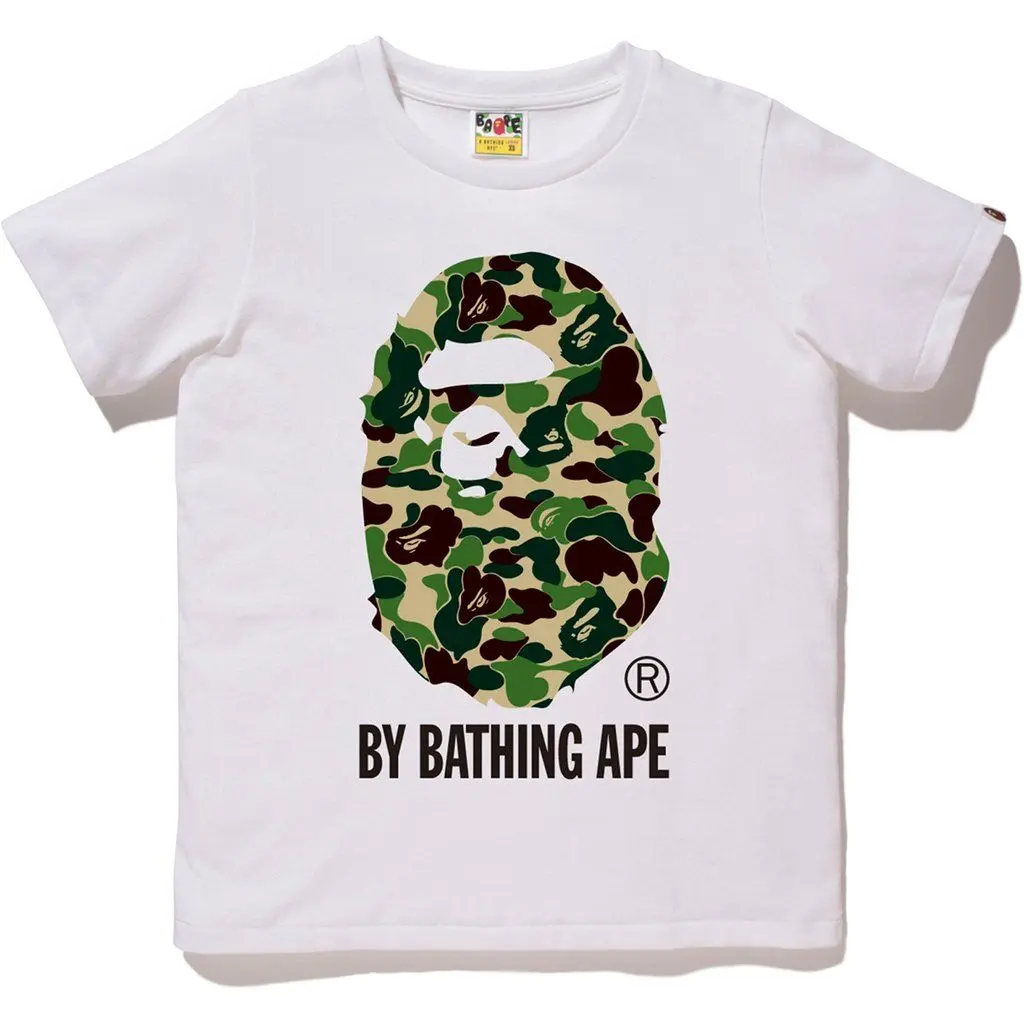 A Bathing Ape ABC By A Bathing Ape Tee - White/Green Camo Bape