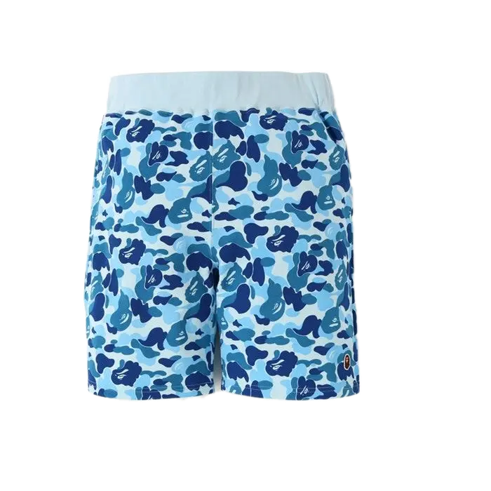 A Bathing Ape ABC One point Sweat Shorts - Blue Camo Bape