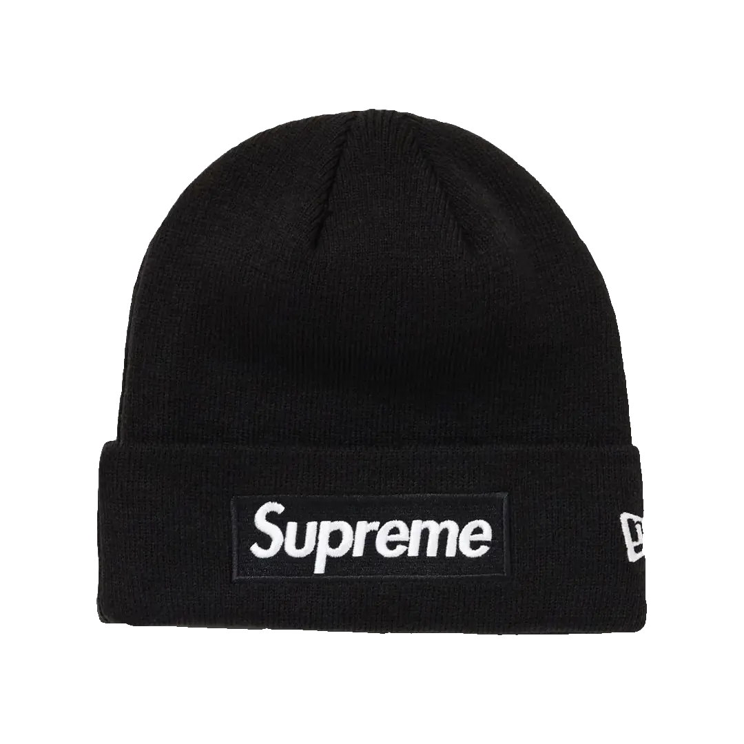 Supreme New Era Box Logo Beanie FW18 - Black Supreme
