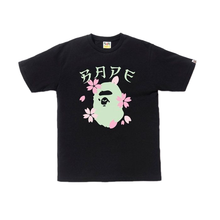 A Bathing Ape Sakura Ape Head Tee - Black