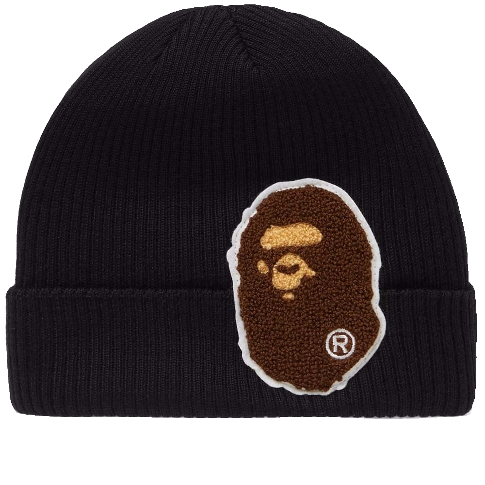 Bape Big Ape Head Knit Cap - Black