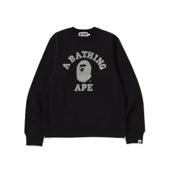 Bape College Heavy Weight Crewneck - Black Bape
