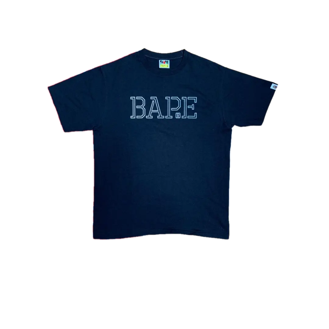 A Bathing Ape Reflector Bape Tee - Black/Gray Bape
