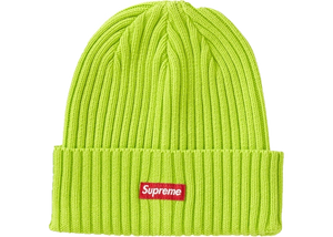 Supreme Overdyed Ribbed Beanie - Lime