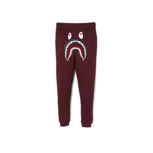 Bape Shark Slim Sweat Pants - Burgundy/Green Bape