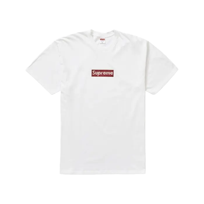 Supreme Swarovski Box Logo Tee SS19 - White Supreme