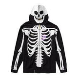 LRG Dead Serious Zip Up Skeleton Hoodie - Black