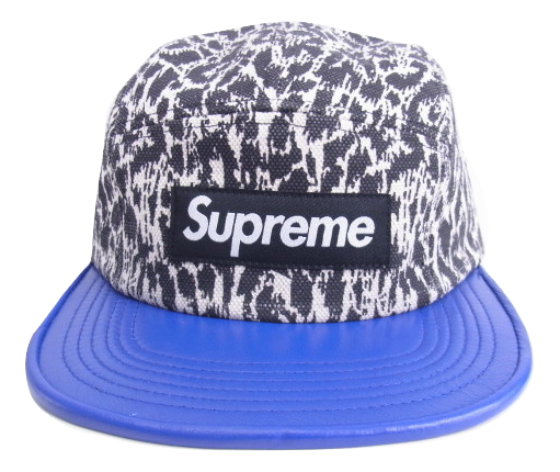 Supreme Leopard Leather Visor Camp Cap