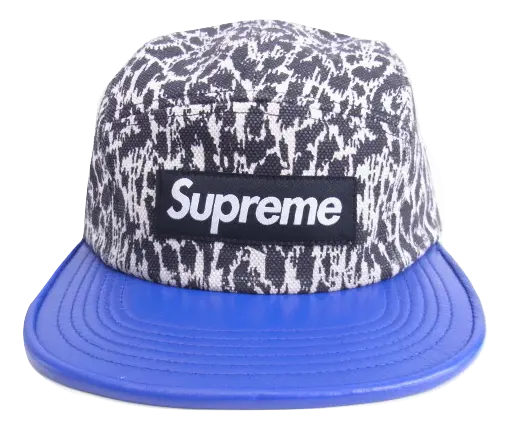 Supreme Leopard Leather Visor Camp Cap - Used Supreme