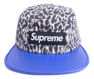 Supreme Leopard Leather Visor Camp Cap - Used