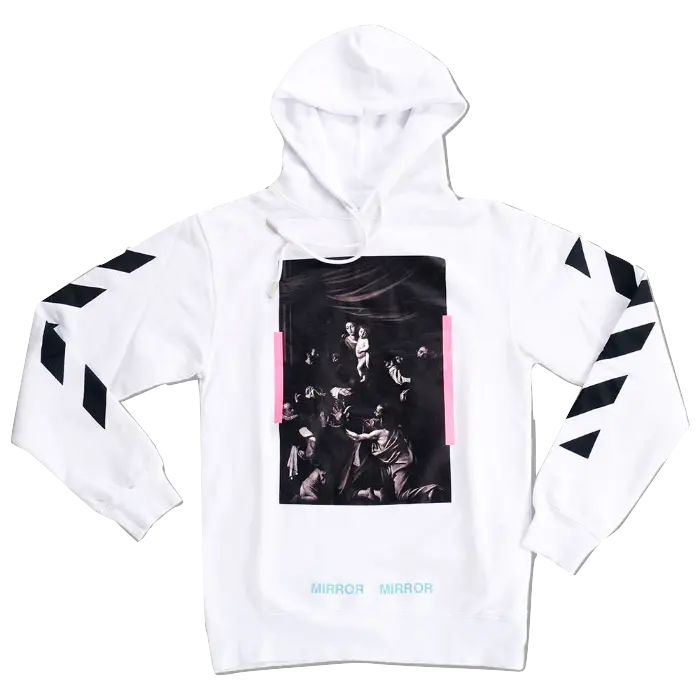 OFF WHITE Diag Caravaggio Hoodie White OFF-WHITE