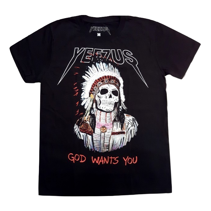 Kanye West Yeezus God Wants You Tee - Black Saint Pablo