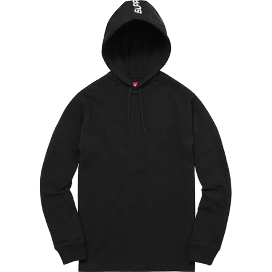Supreme Hooded Striped L/S Tee - Black - Used Supreme