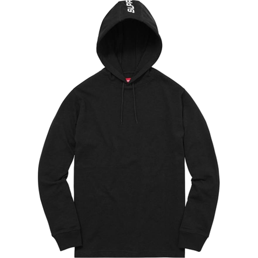 Supreme Hooded Striped L/S Tee - Black - Used