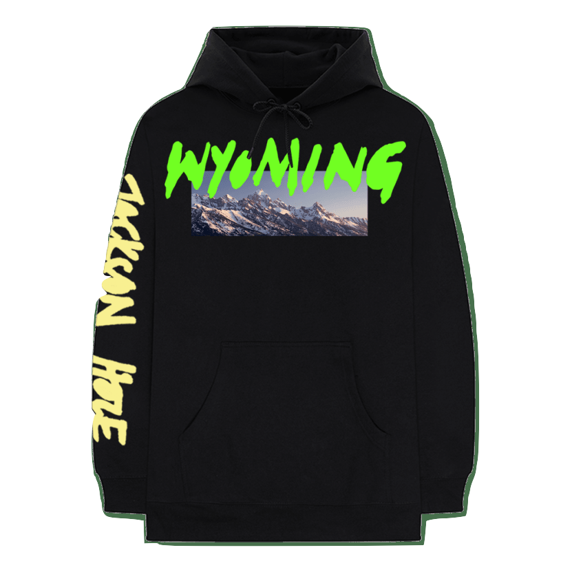 Kanye West Wyoming Print Hoodie - Black Kanye West