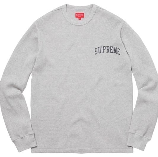 Supreme Arc Logo L/S Thermal - Heather Grey