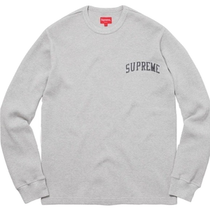 Supreme Arc Logo L/S Thermal - Heather Grey - Used