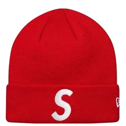 Supreme S Logo Beanie - Red Supreme