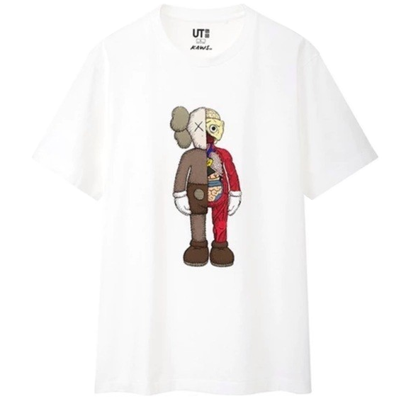 KAWS x Uniqlo Flayed Tee - White - Used