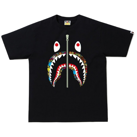 A Bathing Ape Milo Banana Pool Shark Tee - Black