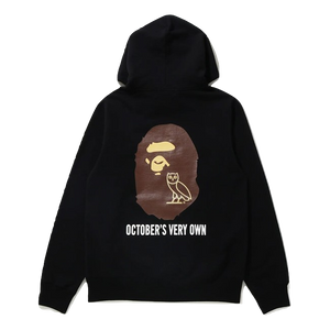 OVO x Bape Pullover Hoodie - Black Bape