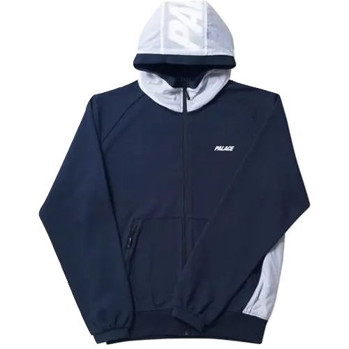 Palace Overlay Track Top - Navy/White - Used Palace