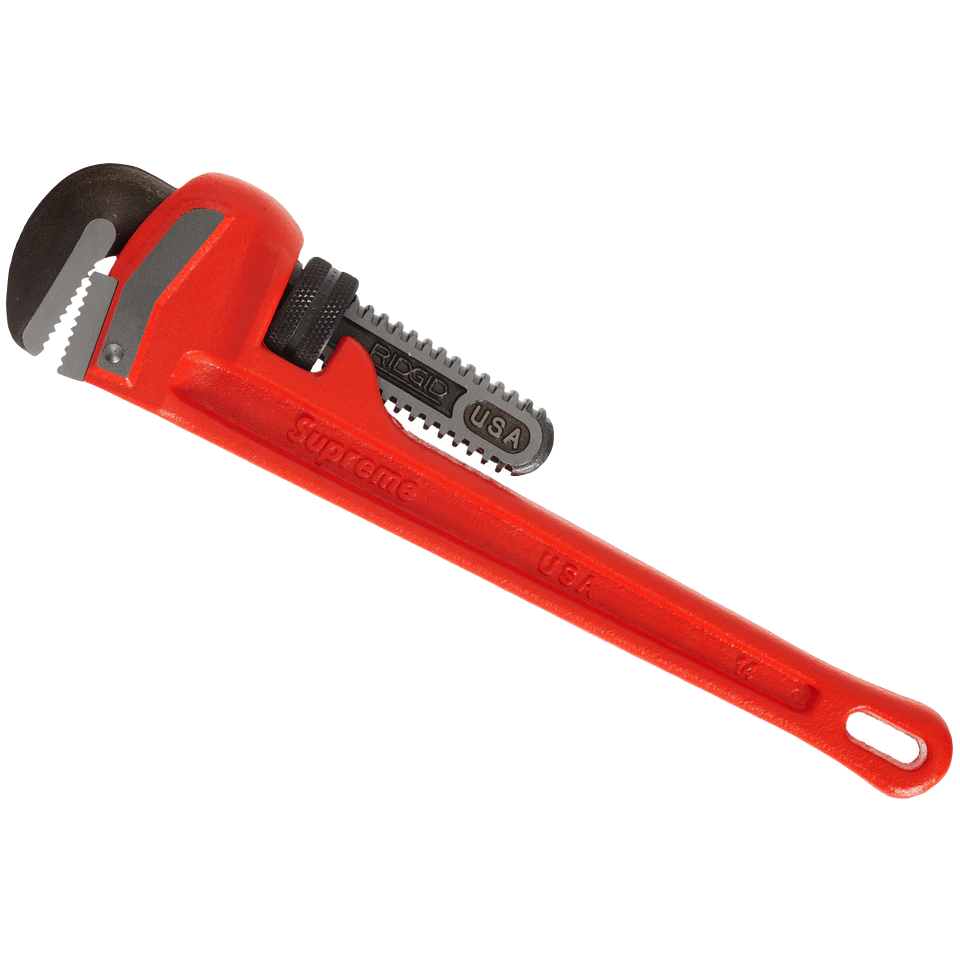 Supreme Ridgid Pipe Wrench - Red Supreme