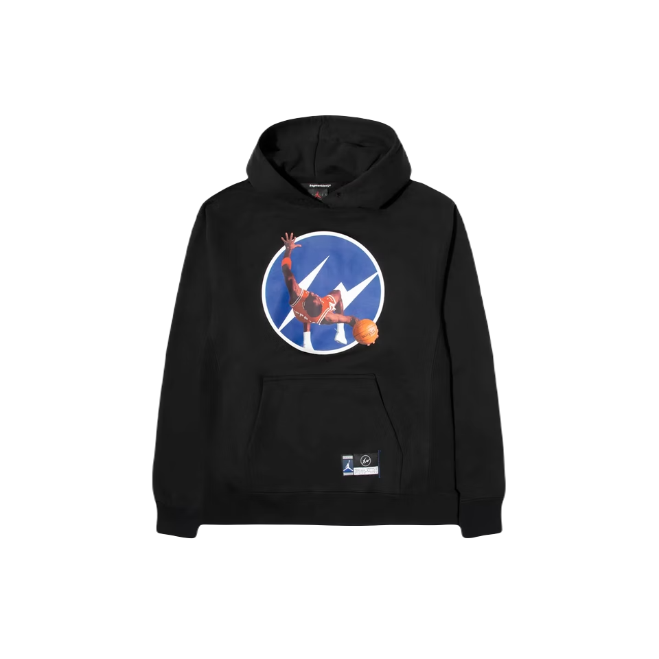 Jordan x Fragment Image Pullover Hoodie - Black - Used Air Jordan