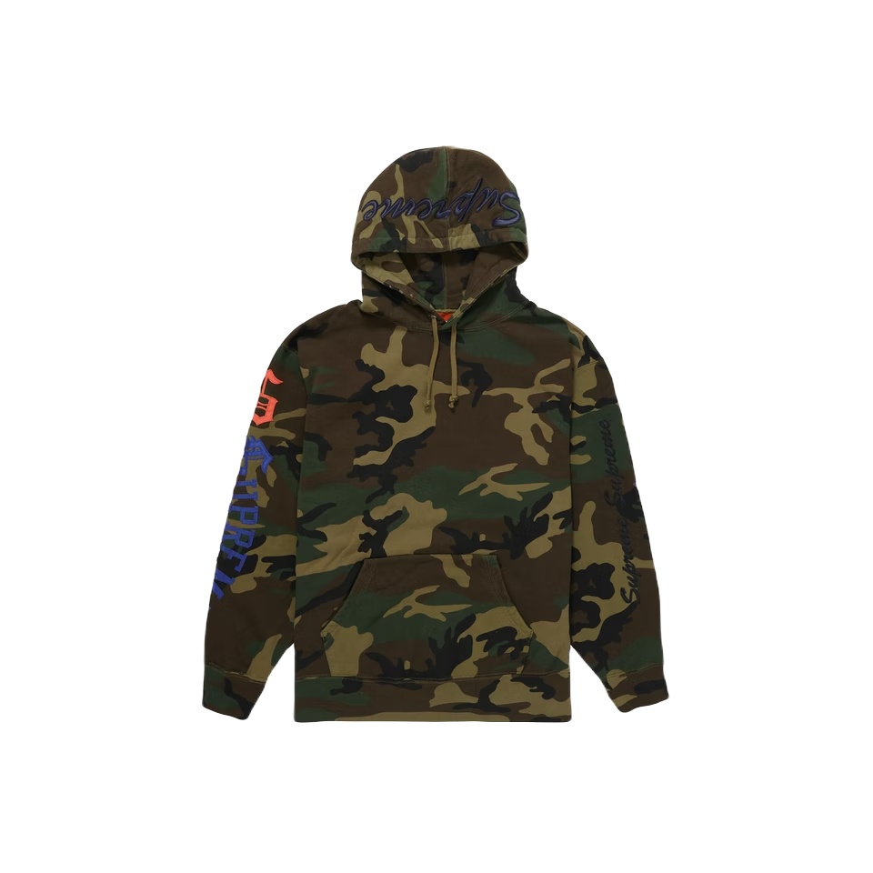 Supreme Multi Logo Hooded Sweatshirt - Woodland Camo Supreme