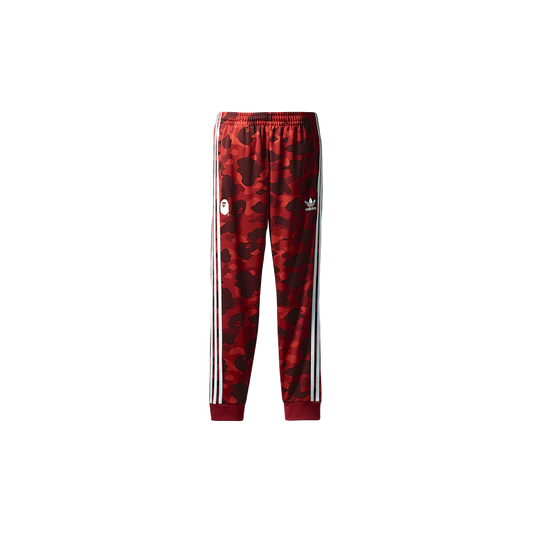 A Bathing Ape x Adidas Adicolor Track Pants - Red Bape