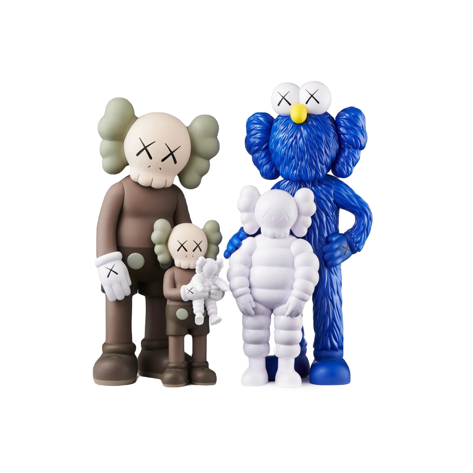 KAWS Family Figures - Brown/Blue/White Kaws