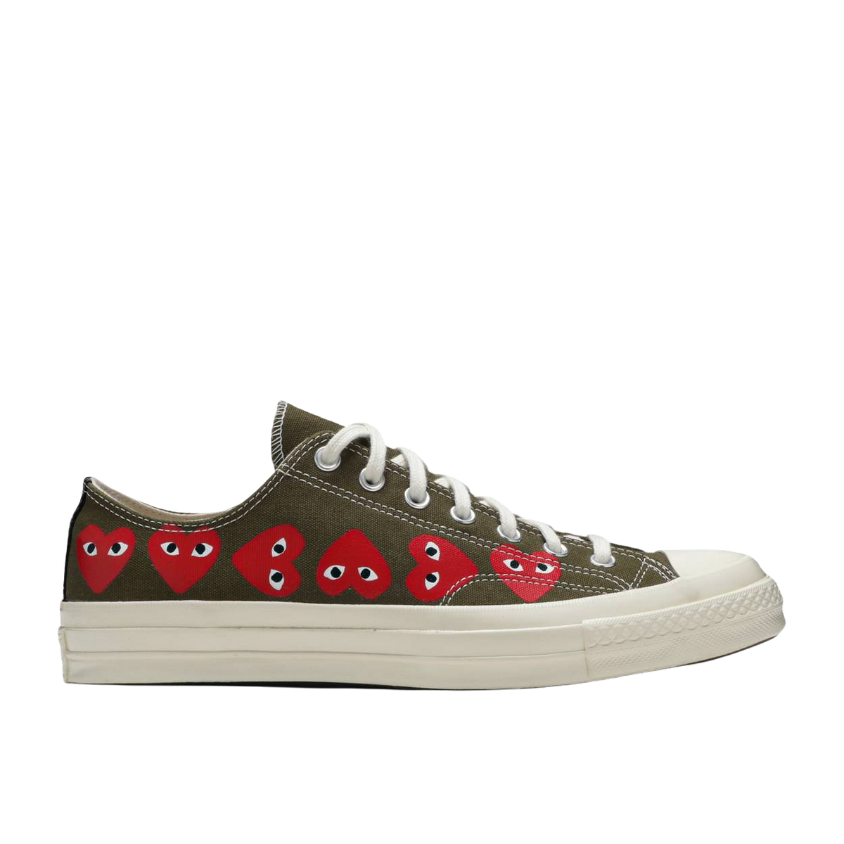 Chuck 70 Low Top x Comme Des Garcons Play - Multi Heart Green Converse