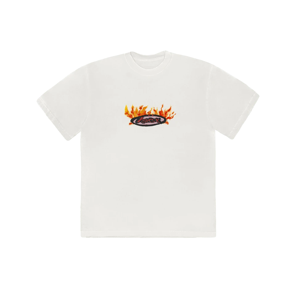Cactus Jack Flame Tee - White Travis Scott
