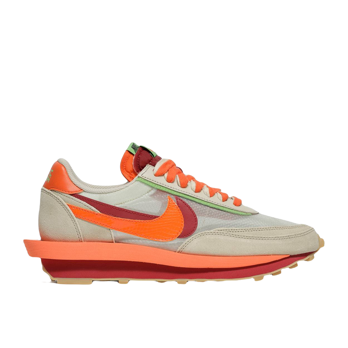 Nike LDWaffle x Sacai/ CLOT Kiss of Death - Orange Blaze - Used Nike