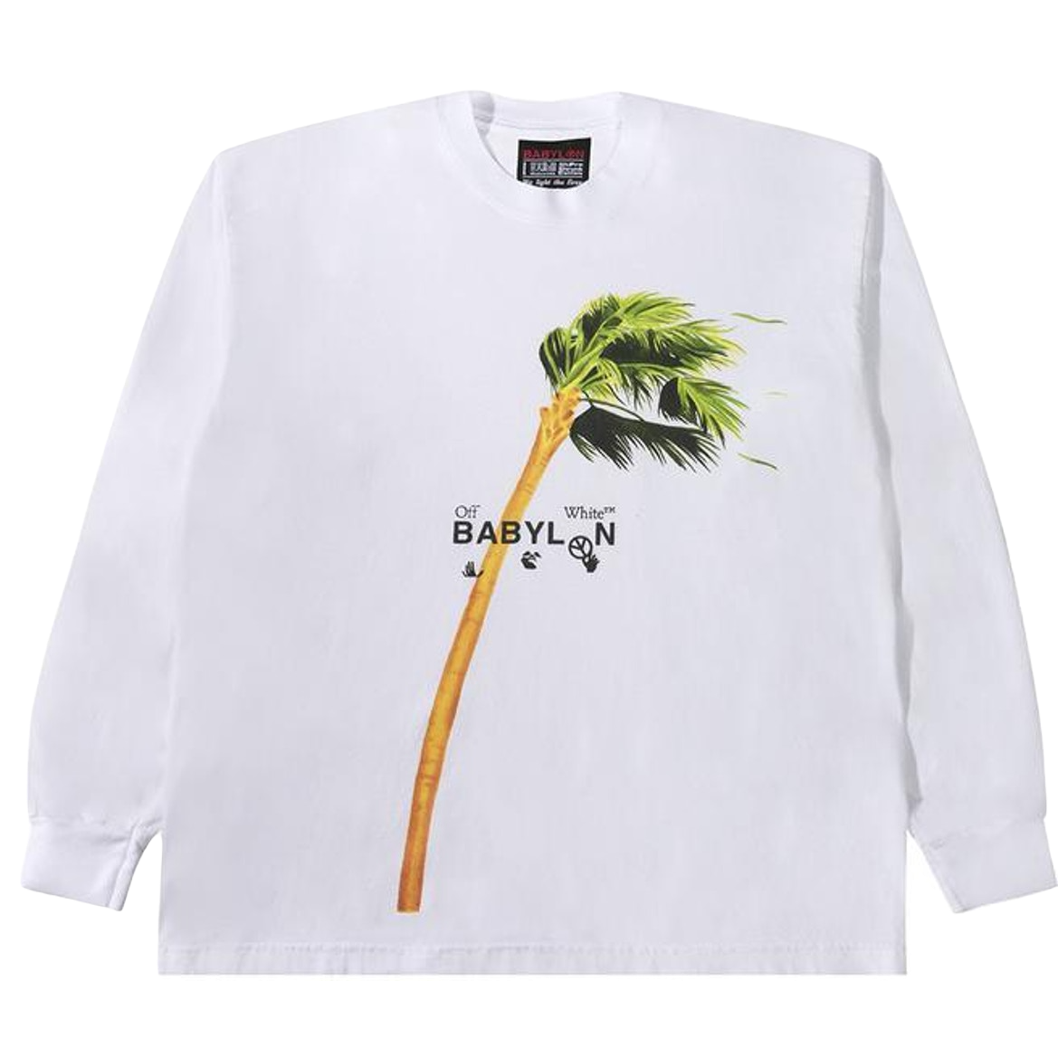 Off-White x Babylon III Wind Palm L/S T-Shirt - White OFF-WHITE