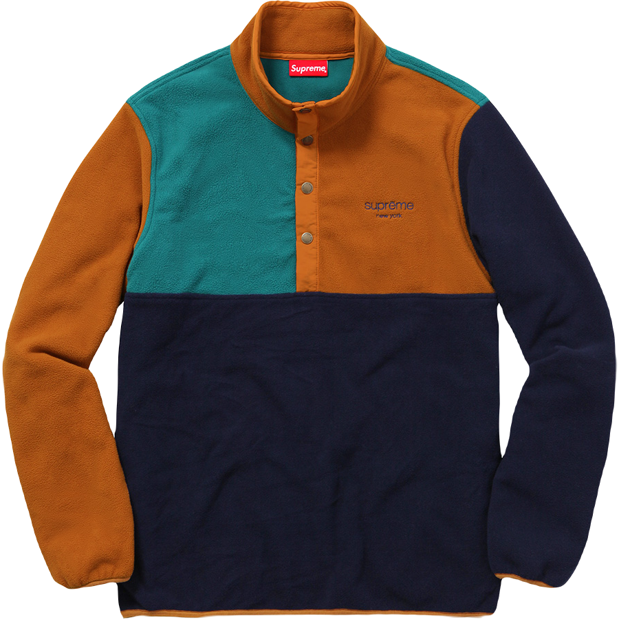 Supreme Polartec Fleece Colorblocked Half Snap - Multicolor