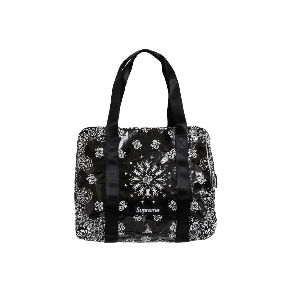 Supreme Bandana Tarp Small Duffle Bag - Black Supreme