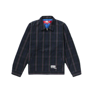 Supreme x Junya Watanabe x CDG Man Printed Work Jacket - Navy Plaid Supreme