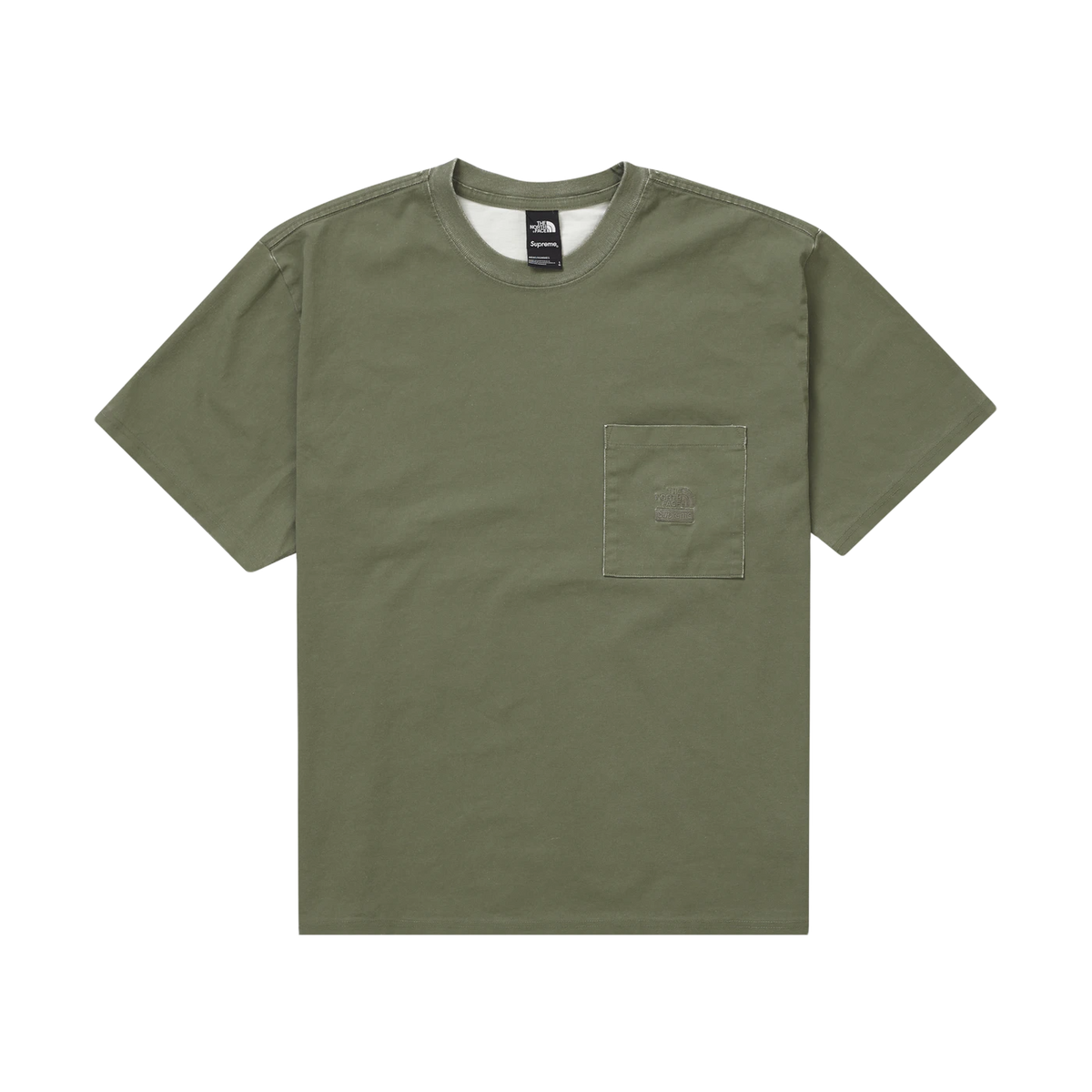 Supreme x The North Face Pigment Printed Tee - Washed Olive Supreme