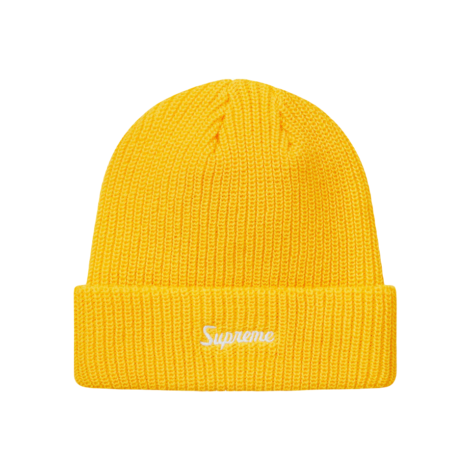 Supreme Loose Gauge Beanie - Yellow FW18 Supreme