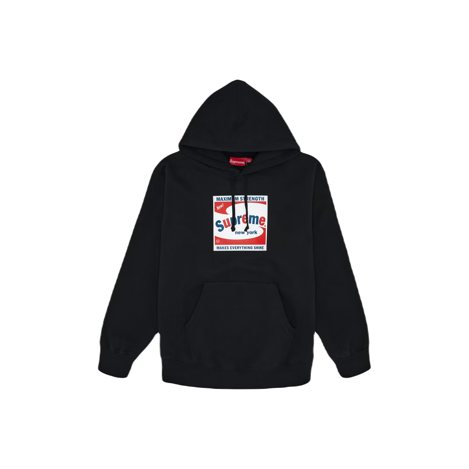 Supreme Shine Hooded Sweatshirt - Black Supreme