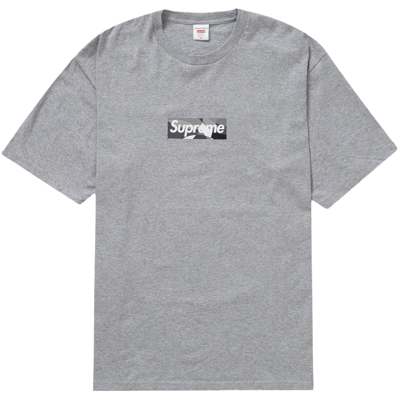 Supreme Emilio Pucci Box Logo Tee - Heather Grey/Black Supreme