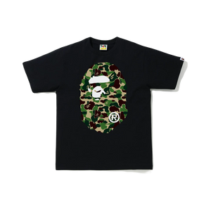 A Bathing Ape ABC Camo Big Ape Head Tee - Black/Green Camo Bape