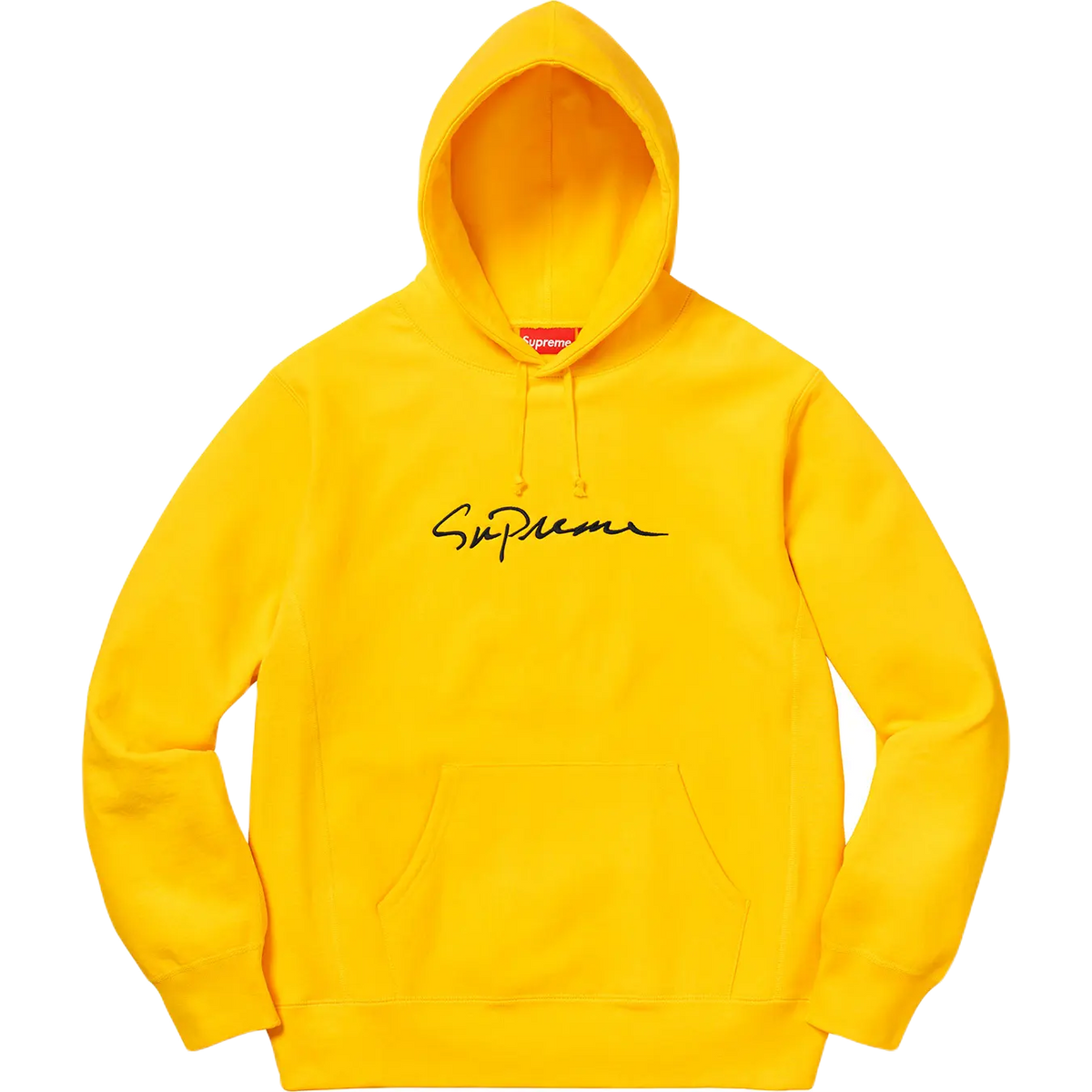 Supreme Classic Script Hooded Sweatshirt - Yellow Supreme