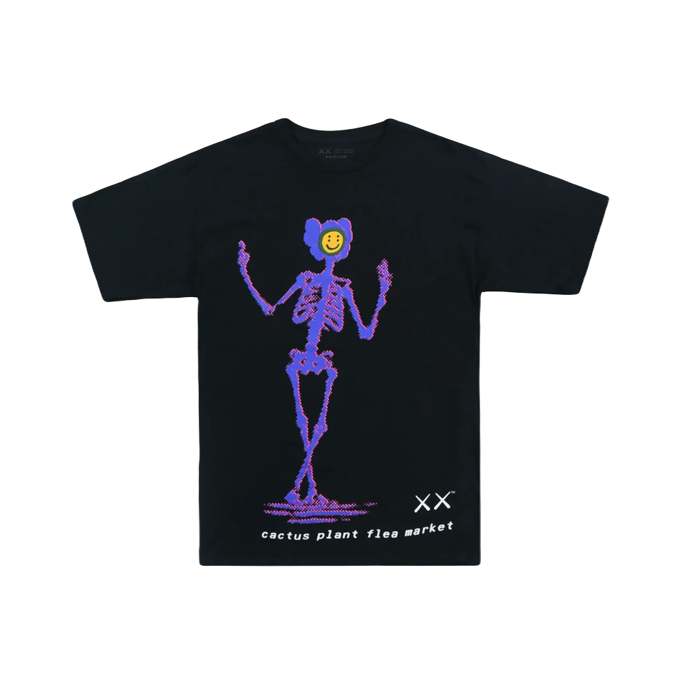 KAWS x Cactus Plant Flea Market T-Shirt - Black