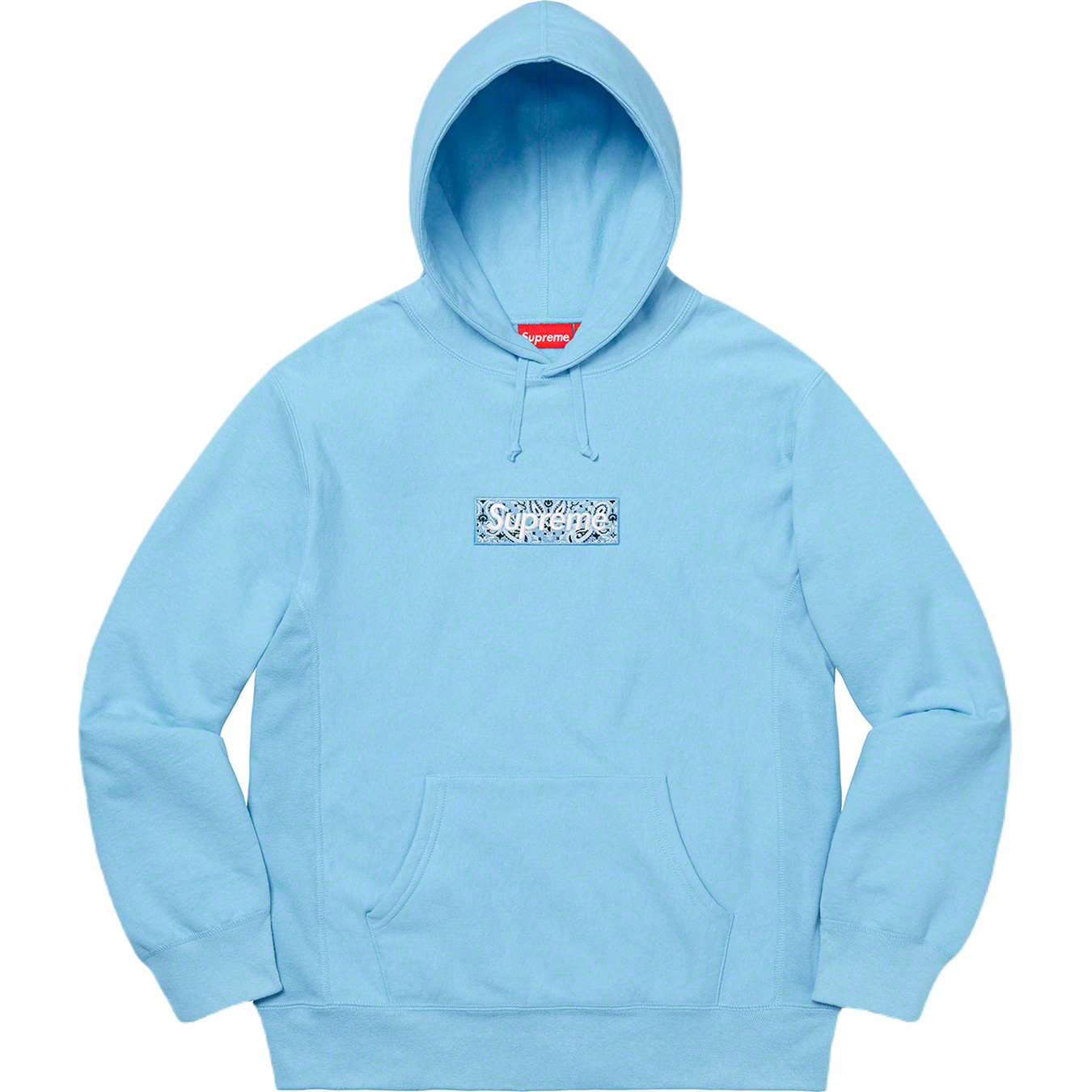 Supreme Bandana Box Logo Hooded Sweatshirt - Light Blue – Grails SF