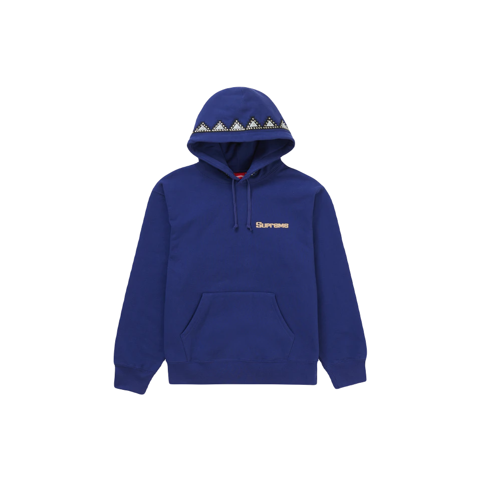 Supreme Pharoah Studded Hooded Sweatshirt - Washed Navy Supreme