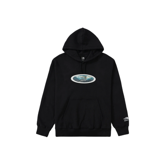 Supreme x The North Face Lenticular Mountains Hooded Sweatshirt - TNF Black