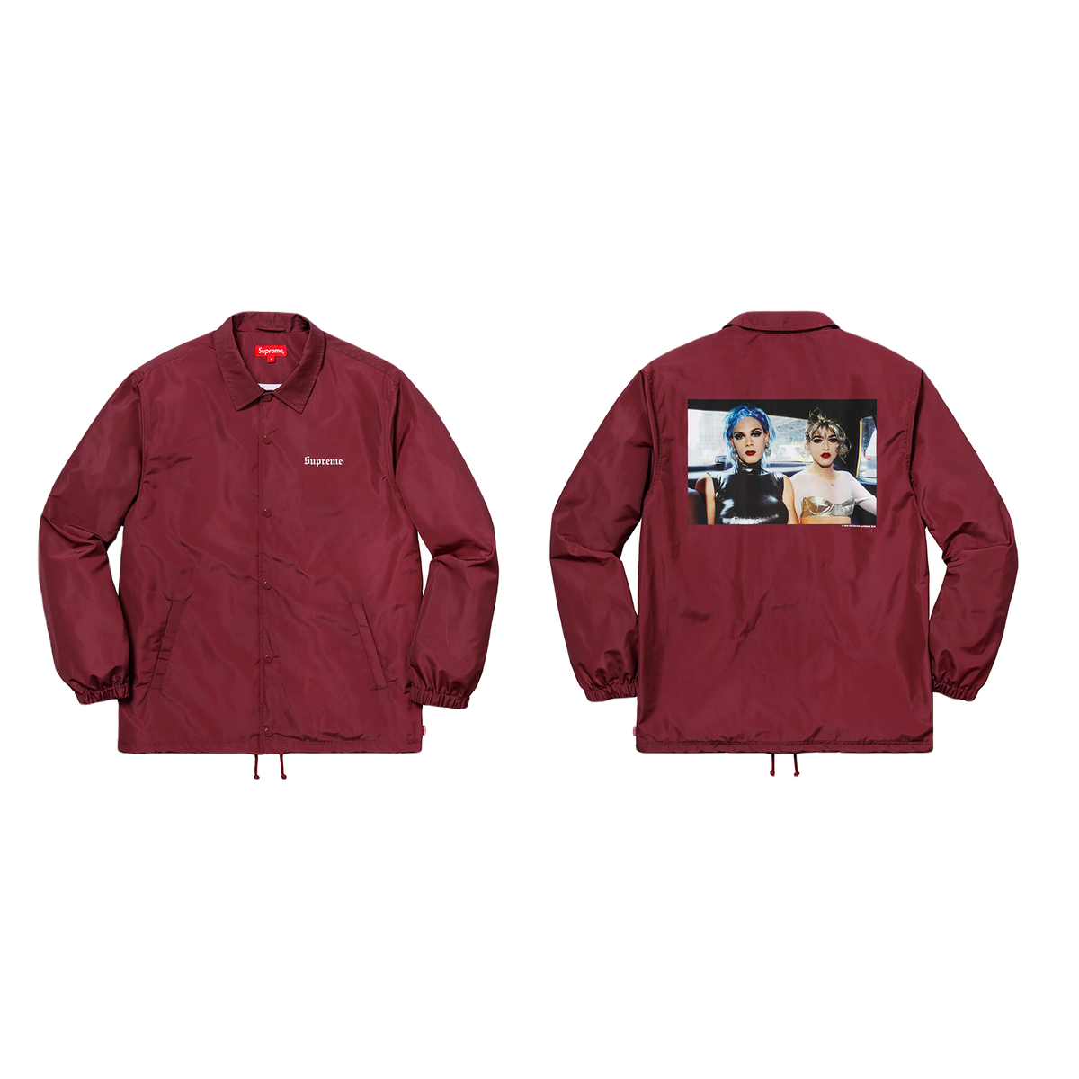 Supreme Nan Goldin Misty And Jimmy Paulette Coaches Jacket - Burgundy SS18 Supreme
